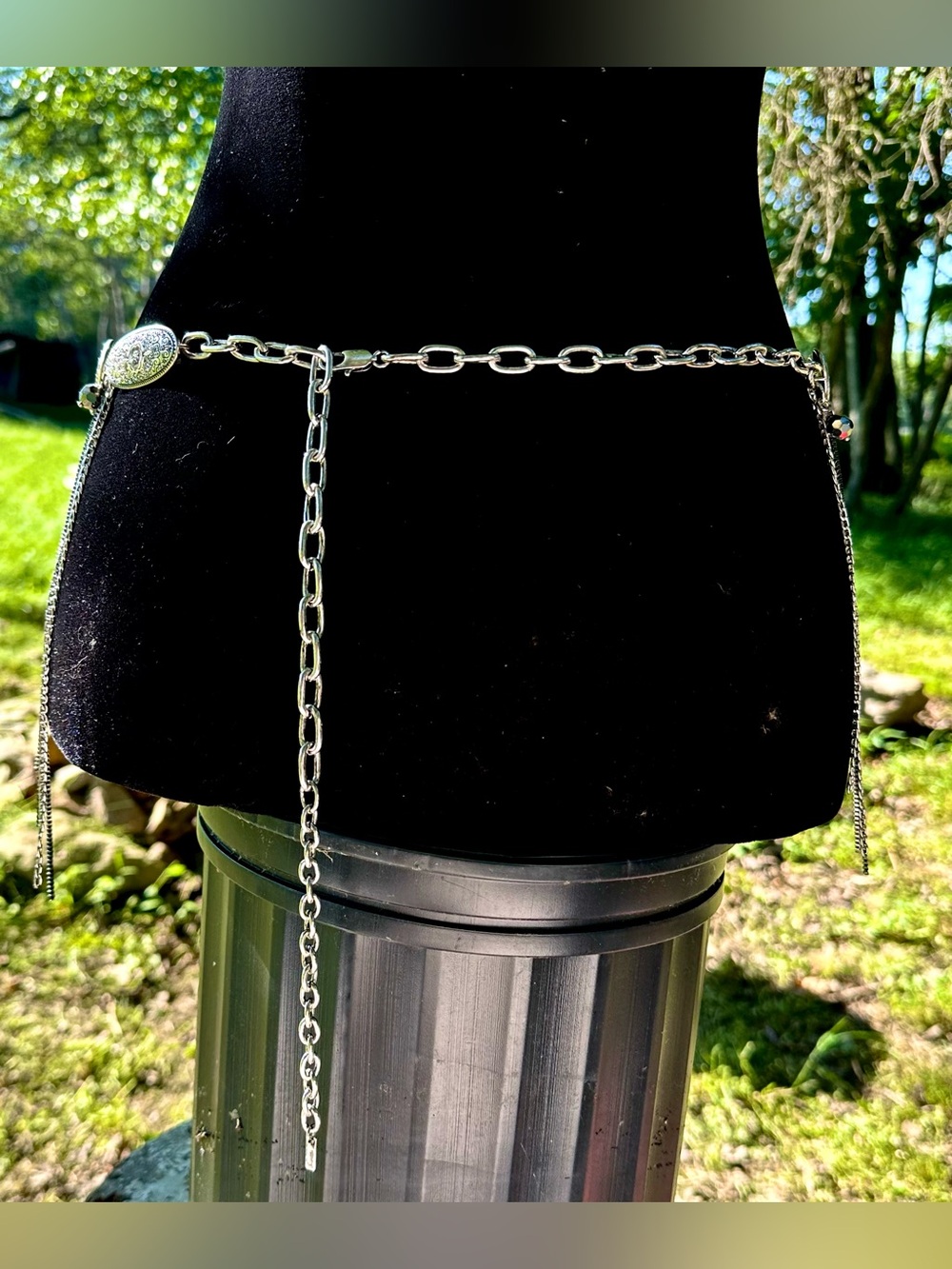 Zara Silver Heart Chain Belt - Picture 4 of 6